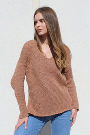 Organic cotton knit sweater.