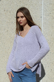 Organic cotton knit sweater.