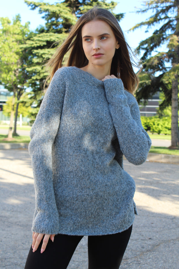 Alpaca wool knit sweater