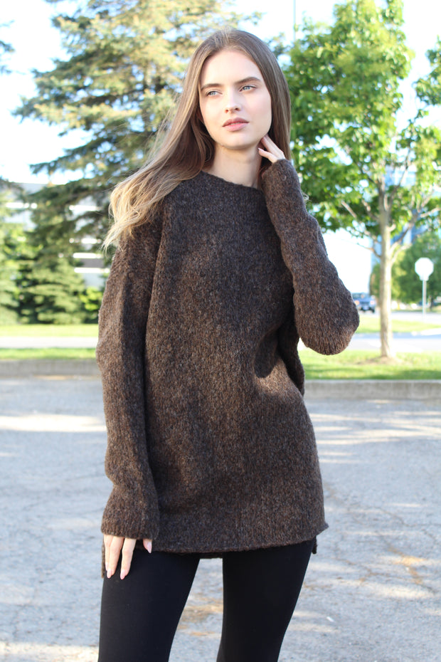 Alpaca wool knit sweater