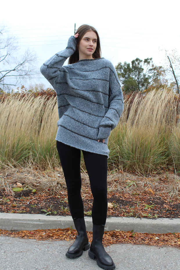 Alpaca wool oversized sweater .