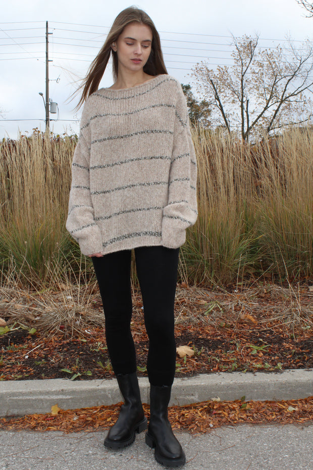 Alpaca wool oversized sweater .