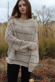 Alpaca wool oversized sweater .