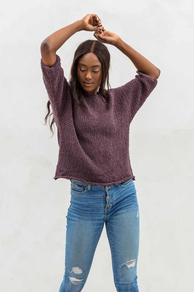 Organic cotton handmade sweater for woman 