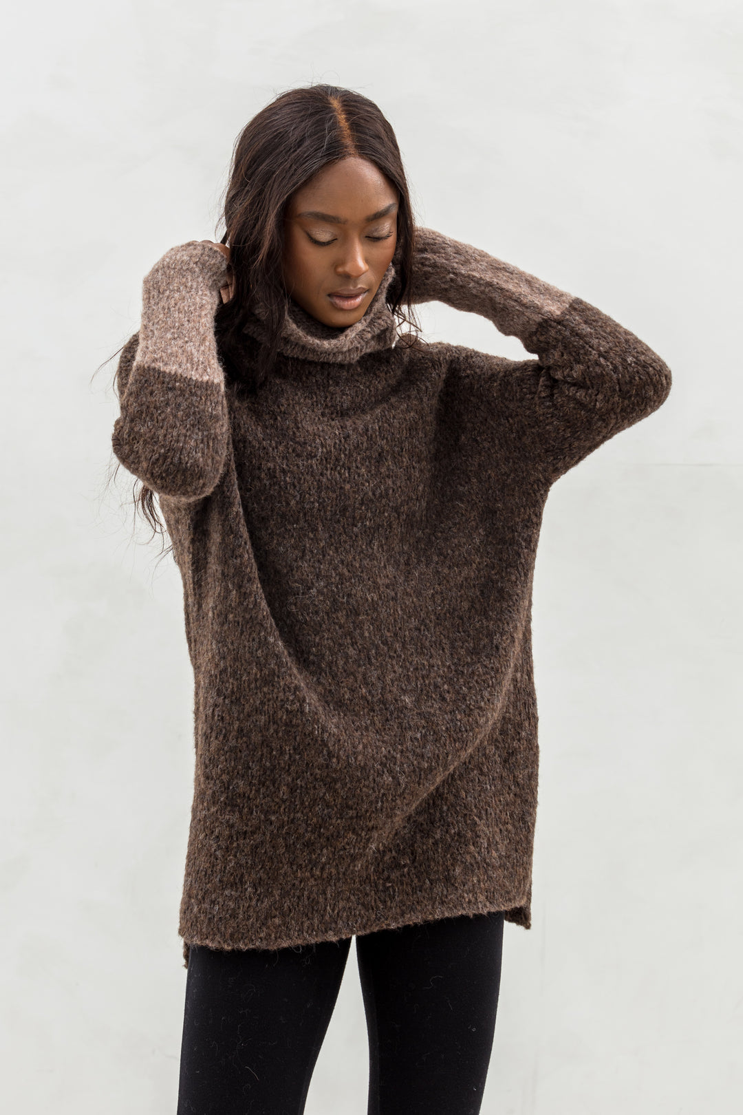 L'Appartement Alpaca Long Gown ニット Relaxed V Neck Alpaca Long Dress