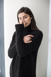Oversized alpaca chunky knit sweater for woman . - RoseUniqueStyle