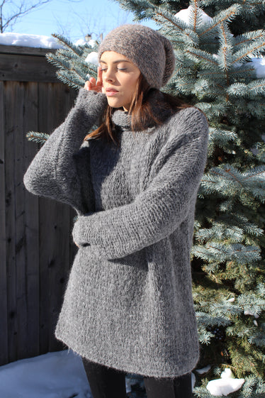 Knit oversized sweater dress