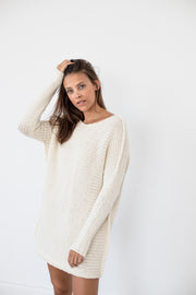 Off white Alpaca Chunky knit woman sweater