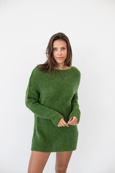 Alpaca oversize knit sweater - Roseuniquestyle