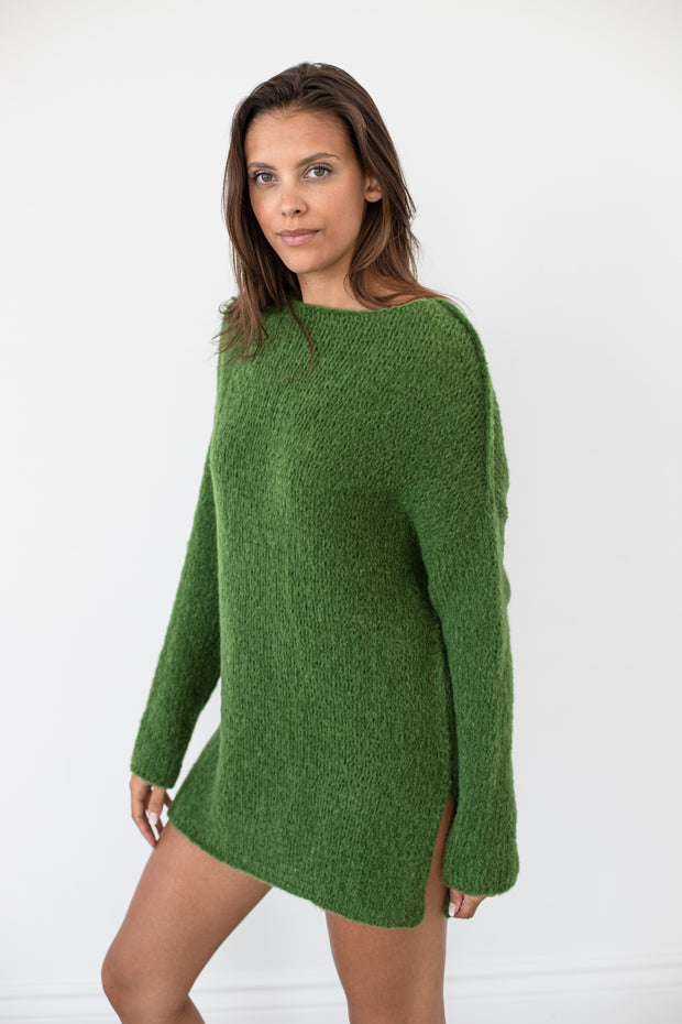 Alpaca slouchy oversize knit  sweater .