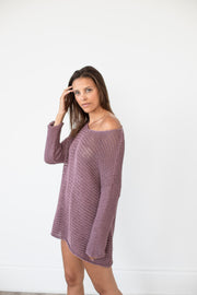 Peruvian   cotton loose knit sweater dress.