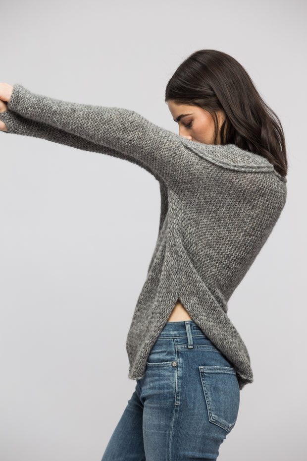 Grey Alpaca sweater. - RoseUniqueStyle