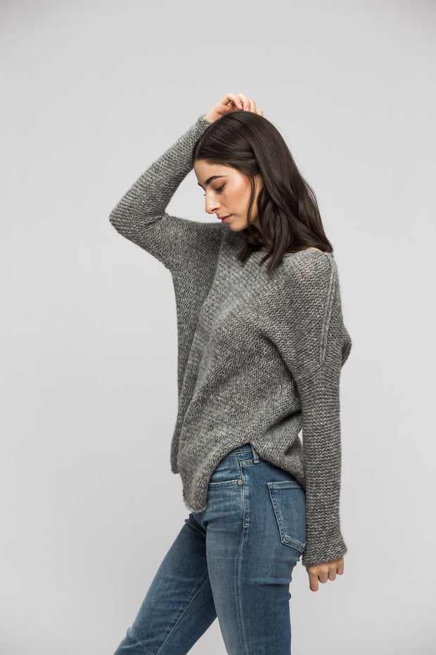 Grey Alpaca sweater. - RoseUniqueStyle