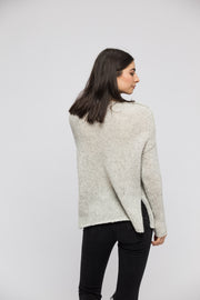 Light grey alpaca sweater. - RoseUniqueStyle