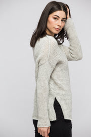 Light grey alpaca sweater. - RoseUniqueStyle