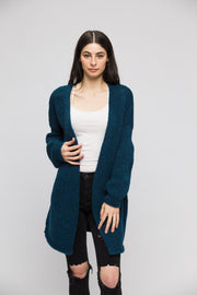 Alpaca blue/green  woman cardigan. - RoseUniqueStyle