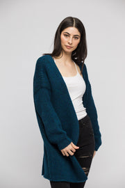 Alpaca blue/green  woman cardigan. - RoseUniqueStyle