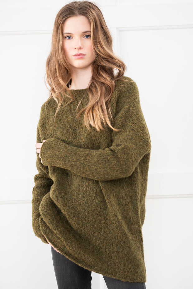 Oversized alpaca knit sweater