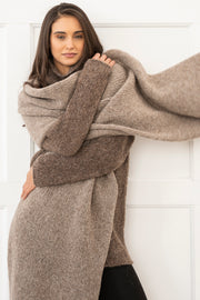 Extra long Peruvian Alpaca wool scarf wrap.