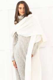 Extra long Peruvian Alpaca wool scarf wrap.