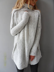 Oversized chunky knit sweater . - RoseUniqueStyle
