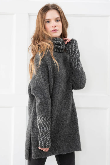 Oversized alpaca wool sweater dress